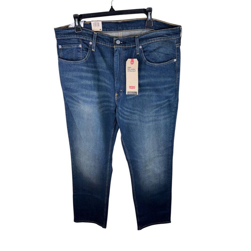 Levis 559 Relaxed Straight Jeans Mens Mid-Rise Zip Medium Wash Blue 38 x‎ 32 NEW